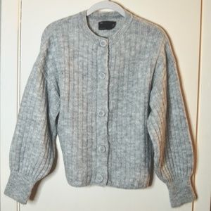 ASOS Design Chunky Ribbed Crew Neck Cardigan